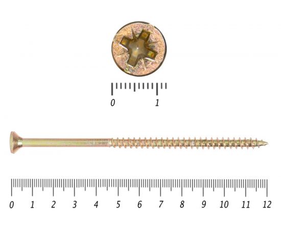 Саморез КРЕП-КОМП желтый цинк POZY 6х120 50штф жд6120ф – изображение 2