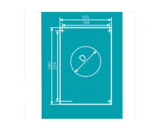 Площадка торцевая пластмассовая (d=115 мм; 240х205 мм) Эвент ТПП 115 – изображение 2