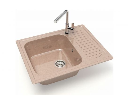 Кухонная мойка GLANZ цвет: песочный J-015-34 – изображение 2