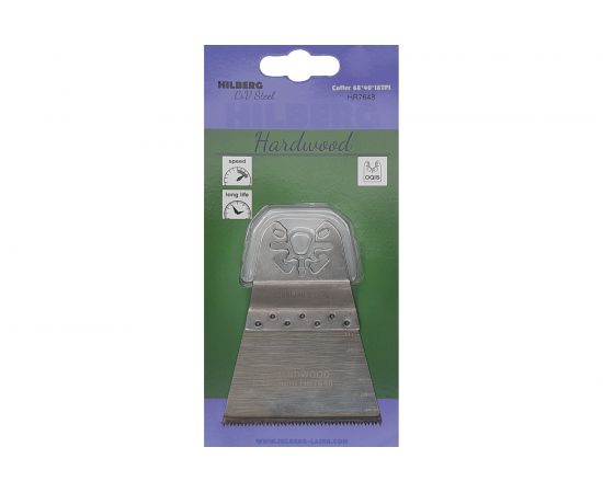 Полотно пильное погружное по твердой древесине (68x40 мм; 18TPI; CrV) Hilberg HR7648 – изображение 2