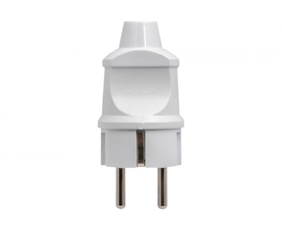 Усиленная прямая вилка EKF Proxima с заземлением, белая, 16А, 250В AVP16-10-r – изображение 2