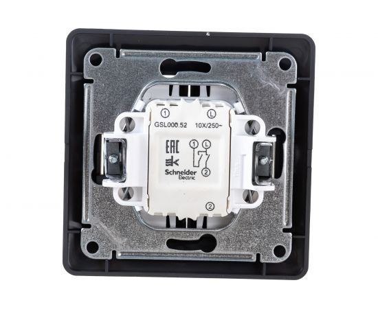 2-клавишный выключатель Schneider Electric скрытой проводки Glossa 10А IP20 5 10AX в сборе шоколадный GSL000852 – изображение 3