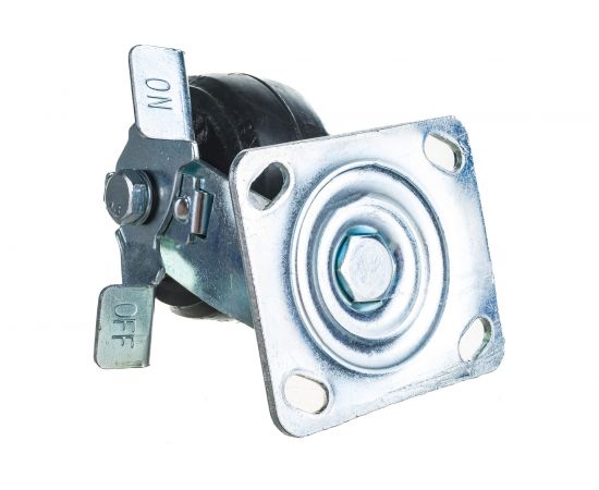 Колесо большегрузное обрезиненное поворотное с тормозом SCDB42 100 мм MFK-TORG 1084100 – изображение 3