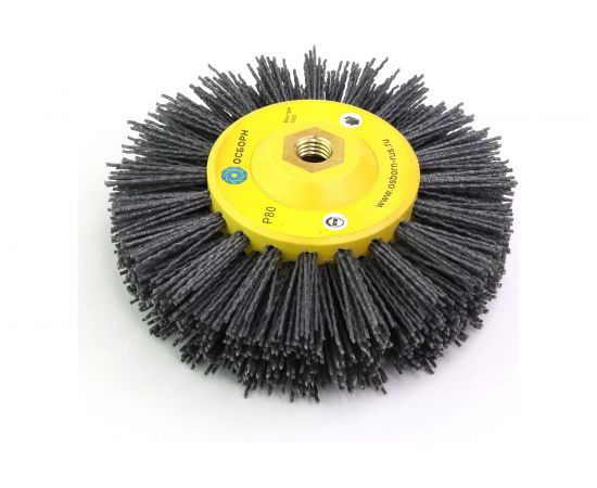 Щетка дисковая нейлоновая 6-012 (150 мм; P80) для УПМ/УШМ ОСБОРН PLM.DB150M14P80 – изображение 3