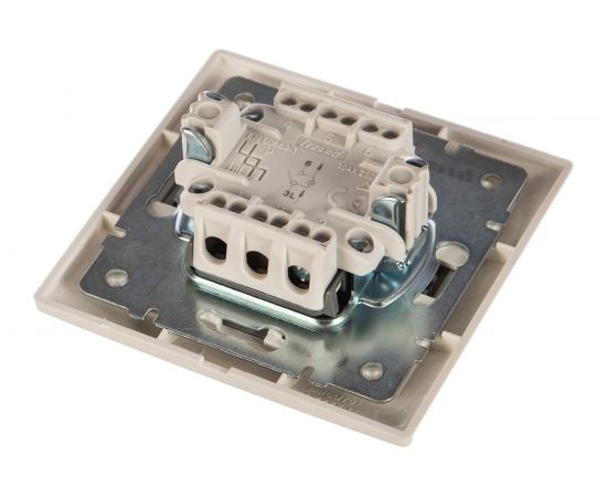 Выключатель с подсветкой Lezard, MIRA, белый, с серой вставкой, 701-0215-111 – изображение 4