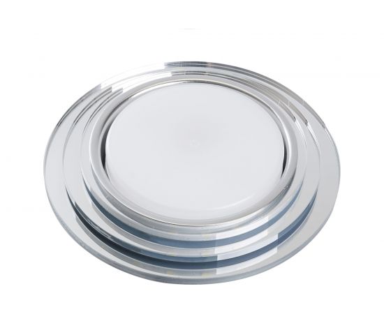 Потолочный встраиваемый светильник FERON CD5024 круг 20LEDх2835 SMD 4000K, 15W GX53, хром 40524 