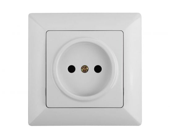 Розетка Intro 420101 2P, 16А, 250В, СУ, Solo, белый Б0043305 