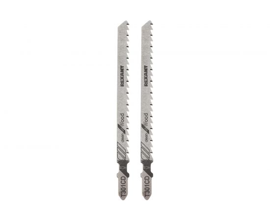 Пилка для электролобзика по дереву REXANT 115 мм 8 з/д 6-60 мм T301CD 2 шт 92-0307 