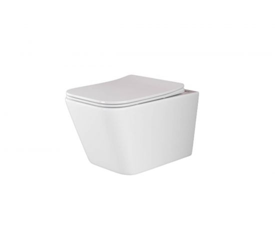 Подвесной унитаз Ceramica Nova METRIC Rimless с крепежом, с сиденьем-крышкой с микролифтом CN3007 