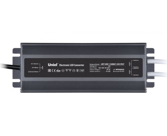 Блок питания Uniel 150B67 24V IP67 2 выхода UET-VAF UL-00007578 