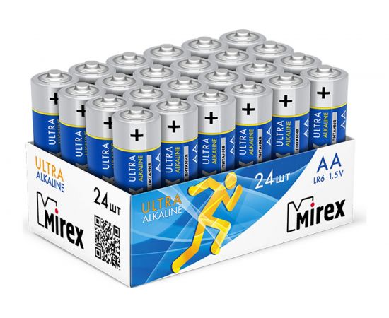 Батарея Mirex, щелочная LR6 / AA 1,5V 24 шт showbox 23702-LR6-B24 