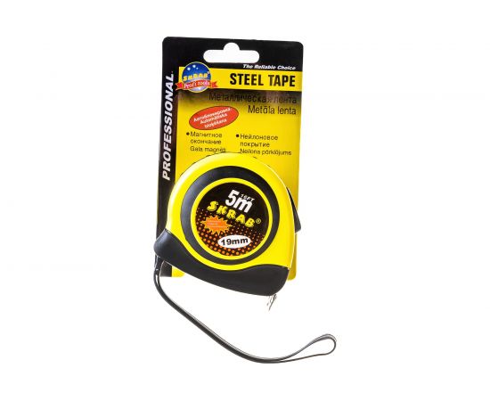 Рулетка SKRAB 5/0,019м магнитная с нейлоновым покрытием 40153 