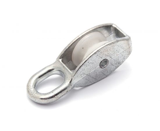 Блок для троса Невский Крепеж одинарный, нейлоновый шкив, 30 мм 812743 
