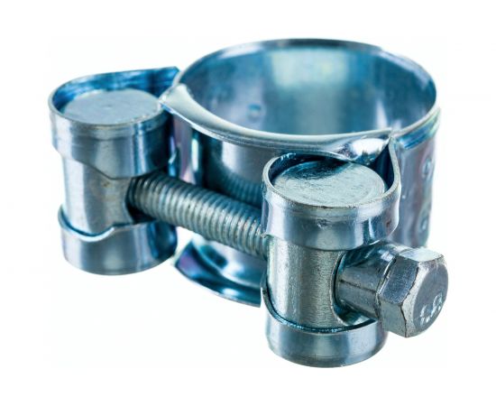 Силовой хомут Nord-Yada Д: 23-25 мм, Ш: 18 мм, Т: 0,6 мм, болт: М5х40, оцинкованная сталь 905984 