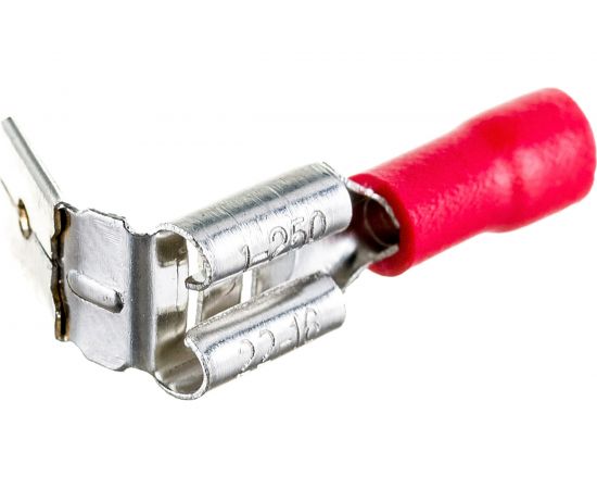 Изолированная клемма "мама"+"папа" Nord-Yada 2в1 6.3мм+штекер-6.3мм 0.5-1.5кв.мм (красная) 906329 