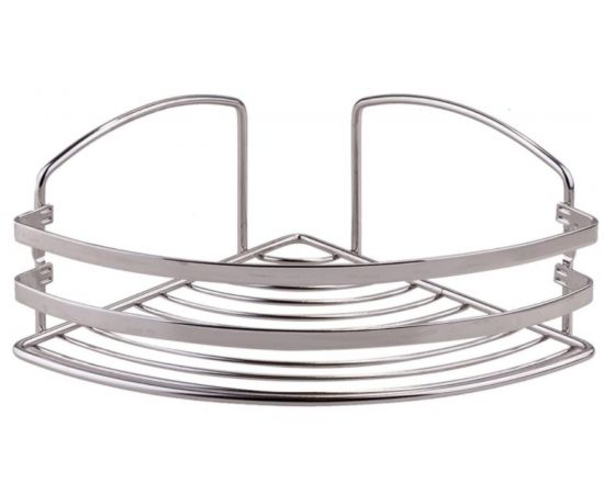 Полка в ванную TEKNO-TEL BK081SSM угловая, 1 ярус, нерж.сталь матовый 00-00002399 