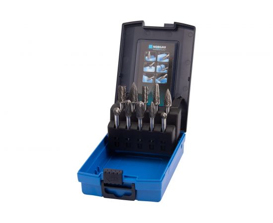 Набор борфрез твердосплавных NORGAU, 10 шт. (8 мм, 10 мм, 12 мм) 077200510 