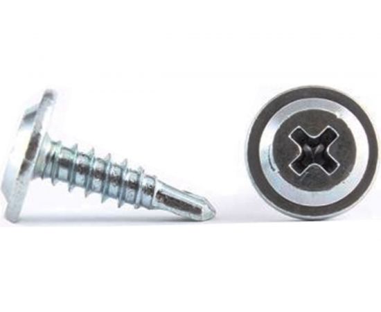 Саморез для металла с прессшайбой ЦКИ 4.2х16, сверлоконечный, Ц, ПРОФИ 48754 