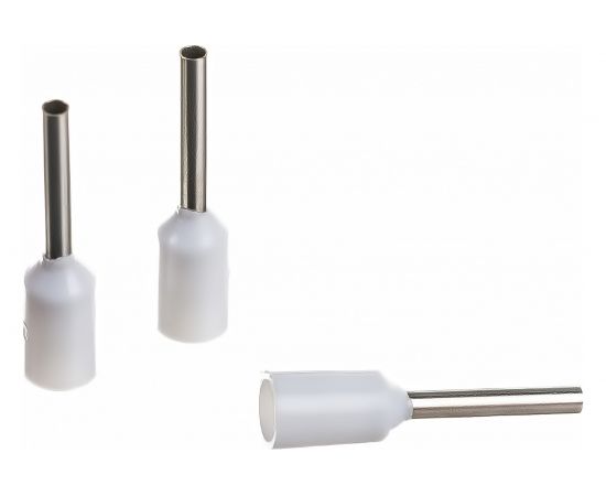 Штыревой наконечник REXANT, втулочный, изолированный, F-8 мм, 0.5 кв.мм, белый 08-0811 