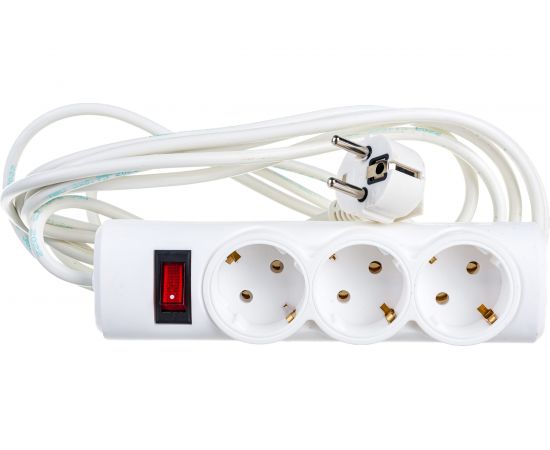 Удлинитель ОБЛИК ПРЕМИУМ 3 гнезда ПВС 5 м с кнопкой и заземлением УТ-00000634 