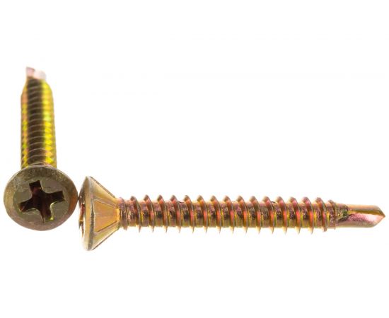 Оконный саморез Метизный двор 3,9x32 сверло, желтый, 500 шт. 4607159062987 
