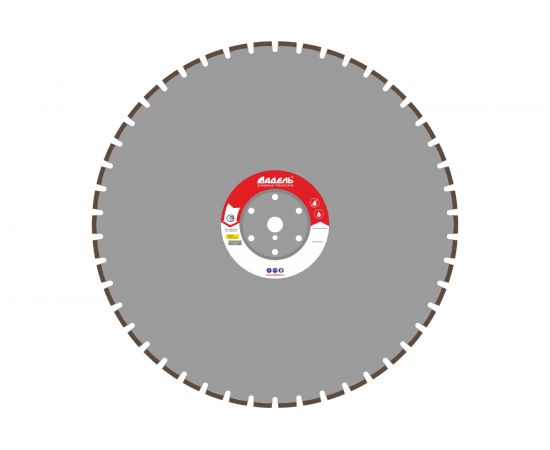 Алмазный отрезной сегментный круг по железобетону (800х25.4 мм; 46 сегм.) Адель КК17324 