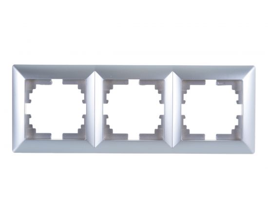 Рамка Intro 450303 на 3 поста, СУ, Solo, алюминий Б0043419 – изображение 2