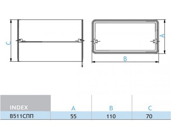 Соединитель прямоугольных воздуховодов с обратным клапаном 55x110 мм ВИЕНТО В511СППК – изображение 2