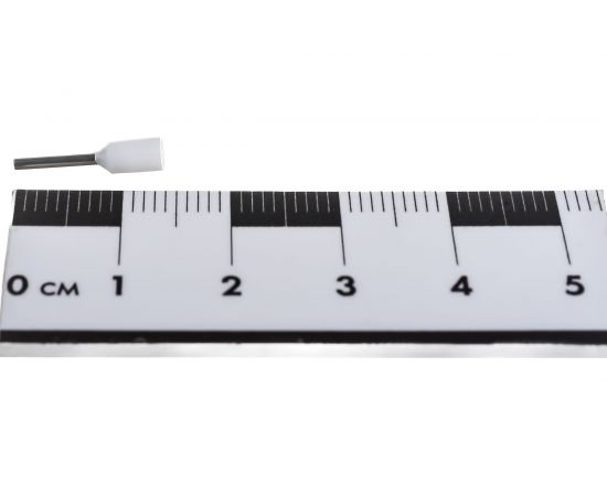 Штыревой наконечник REXANT, втулочный, изолированный, F-8 мм, 0.5 кв.мм, белый 08-0811 – изображение 2