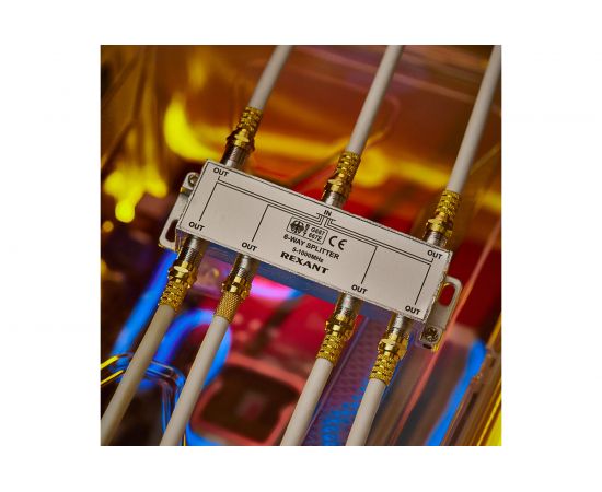 Делитель ТВ REXANT на 6 выходов F разъём 5-1000 МГц 05-6004 – изображение 2