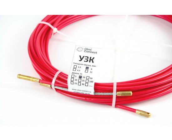 Протяжка для кабеля мини OlmiOn УЗК d=6 мм L=8 м в бухте, красный СП-Б-6/8 – изображение 2