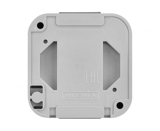 Выключатель Bylectrica 2-клавишная, открытая установка, 6А, IP54, серия ПРАЛЕСКА АКВА, серый, А56-224 03 – изображение 3