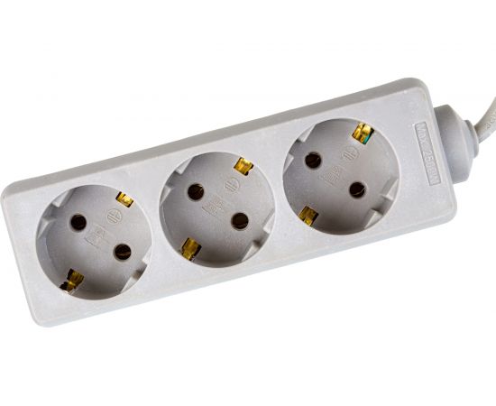 Удлинитель ExeGate ECE-3-5G 3 евророзетки с заземлением, 5м, серый 285808 – изображение 3