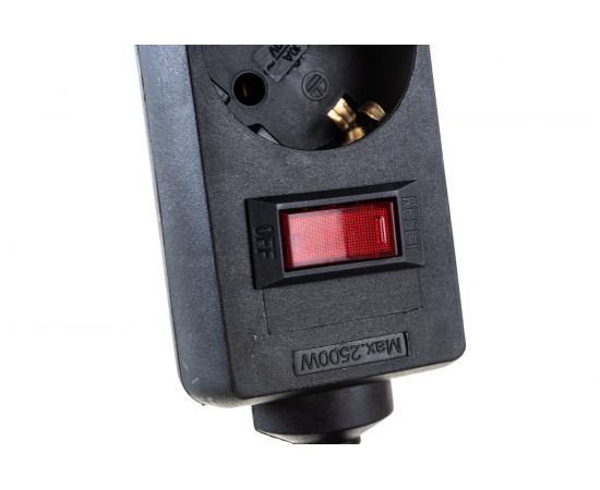 Сетевой фильтр ExeGate SP-3-5B 3 евро с заземлением, 5м, выключатель с подсветкой, черный 221182 – изображение 3