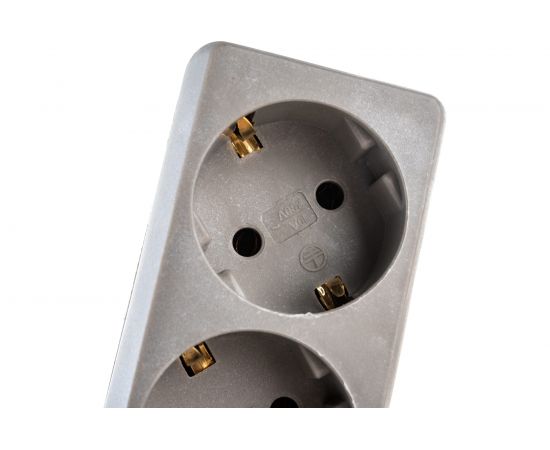 Сетевой фильтр ExeGate SP-3-5G 3 евро с заземлением, 5м, выключатель с подсветкой, серый 221183 – изображение 3