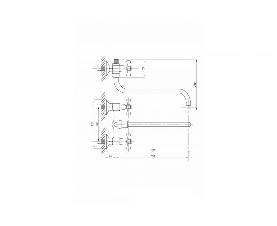 Смеситель для ванны с душем TSARSBERG тип См-ВУДРНШлА TSB-118-95 – изображение 3