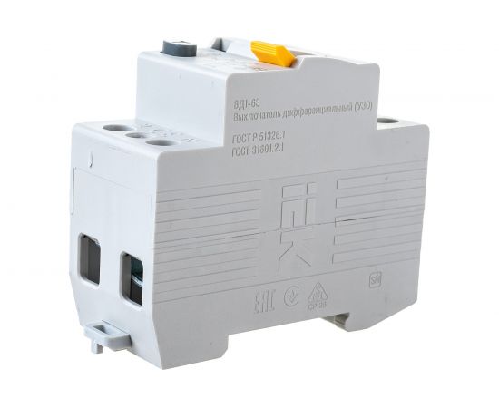 Выключатель дифференциального тока IEK 2п 40A 100mA тип AC ВД1-63 ИЭК MDV10-2-040-100 – изображение 3