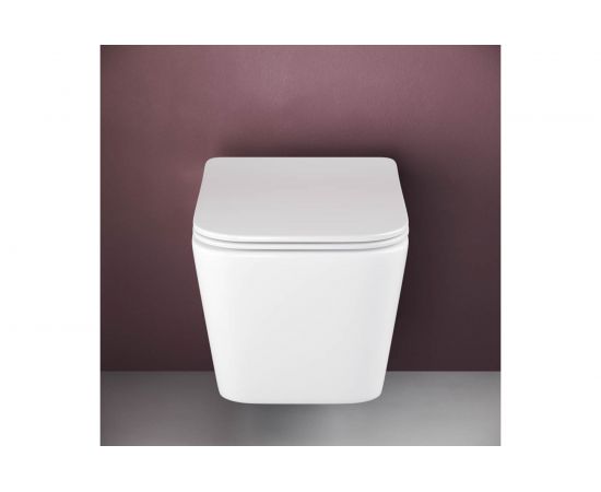 Подвесной унитаз Ceramica Nova METRIC Rimless с крепежом, с сиденьем-крышкой с микролифтом CN3007 – изображение 4