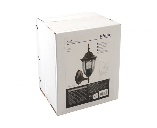 Садово-парковый светильник FERON PL6301 60W, 230V, E27, черное золото 11897 – изображение 4