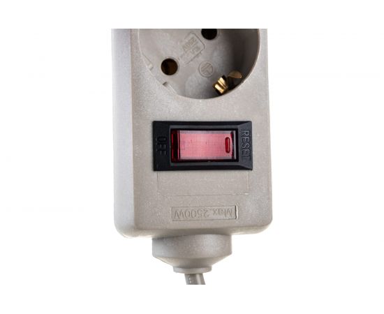 Сетевой фильтр ExeGate SP-3-5G 3 евро с заземлением, 5м, выключатель с подсветкой, серый 221183 – изображение 4