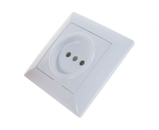 Розетка Intro 420101 2P, 16А, 250В, СУ, Solo, белый Б0043305 – изображение 4
