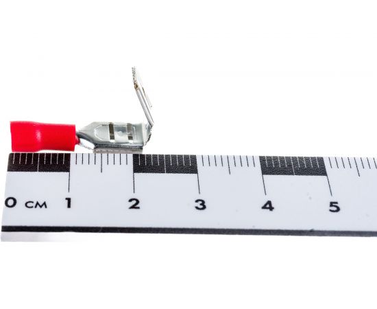 Изолированная клемма "мама"+"папа" Nord-Yada 2в1 6.3мм+штекер-6.3мм 0.5-1.5кв.мм (красная) 906329 – изображение 4