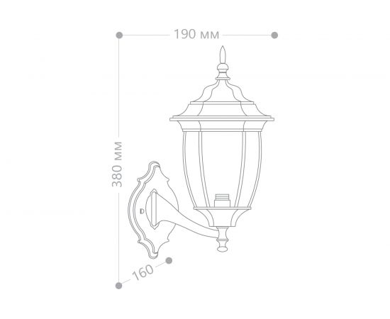 Садово-парковый светильник FERON PL6301 60W, 230V, E27, черное золото 11897 – изображение 6