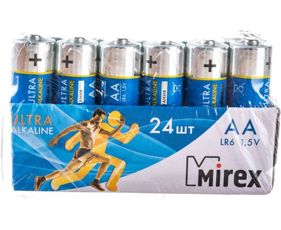 Батарея Mirex, щелочная LR6 / AA 1,5V 24 шт showbox 23702-LR6-B24 – изображение 6