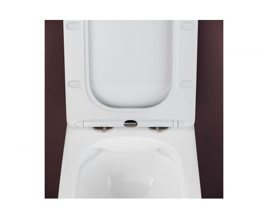 Подвесной унитаз Ceramica Nova METRIC Rimless с крепежом, с сиденьем-крышкой с микролифтом CN3007 – изображение 6