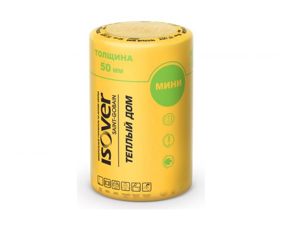 Утеплитель Isover ТЕПЛЫЙ ДОМ-ТВИН 50x610x8200/Е/К 67138 