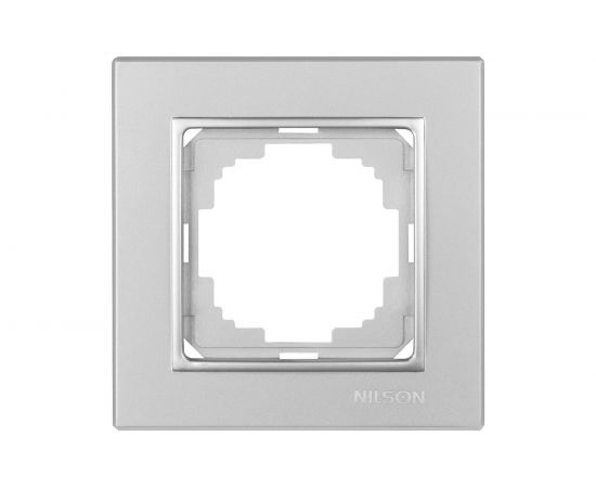 Рамка NILSON одноместная серебро Alegra metallic 25130091 