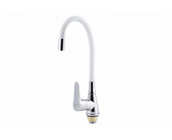 Смеситель для кухни FAUZT гибкий излив, тип См-МОЦБА, белый FZs-822-W101 