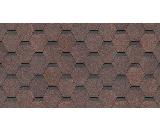 Гибкая черепица DOCKE PIE STANDARD СОТА коричневый ZRSM-1023 