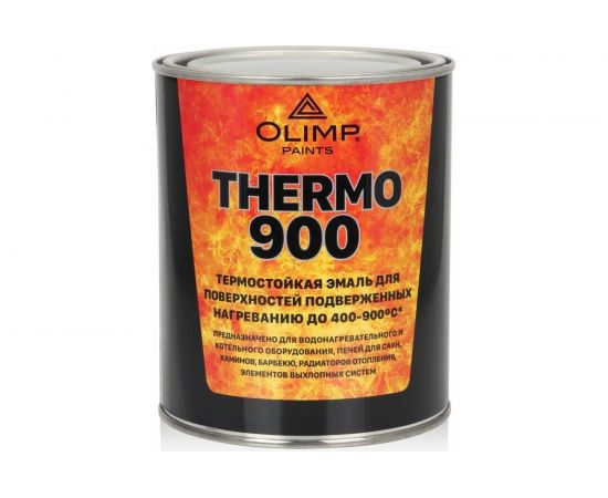 Термостойкая эмаль OLIMP (черная; 800 градусов; 0.8 л) 28294 